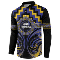Aotearoa Ngati Raukawa Personalised Button Sweatshirt Maori Iwi Poutama Puhoro Tattoo LT14 - Polynesian Pride