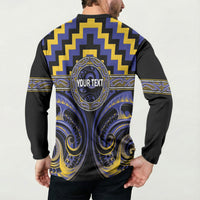 Aotearoa Ngati Raukawa Personalised Button Sweatshirt Maori Iwi Poutama Puhoro Tattoo LT14 - Polynesian Pride