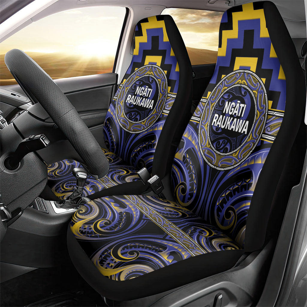 Aotearoa Ngati Raukawa Car Seat Cover Maori Iwi Poutama Puhoro Tattoo LT14 - Polynesian Pride