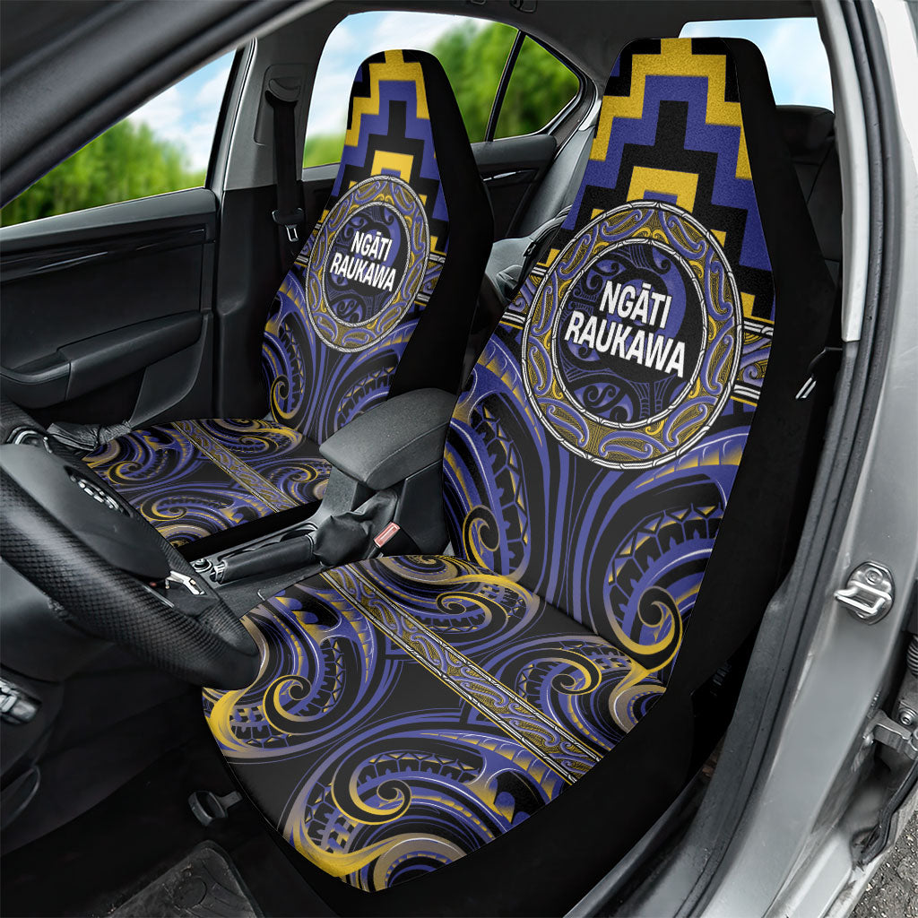 Aotearoa Ngati Raukawa Car Seat Cover Maori Iwi Poutama Puhoro Tattoo LT14 - Polynesian Pride