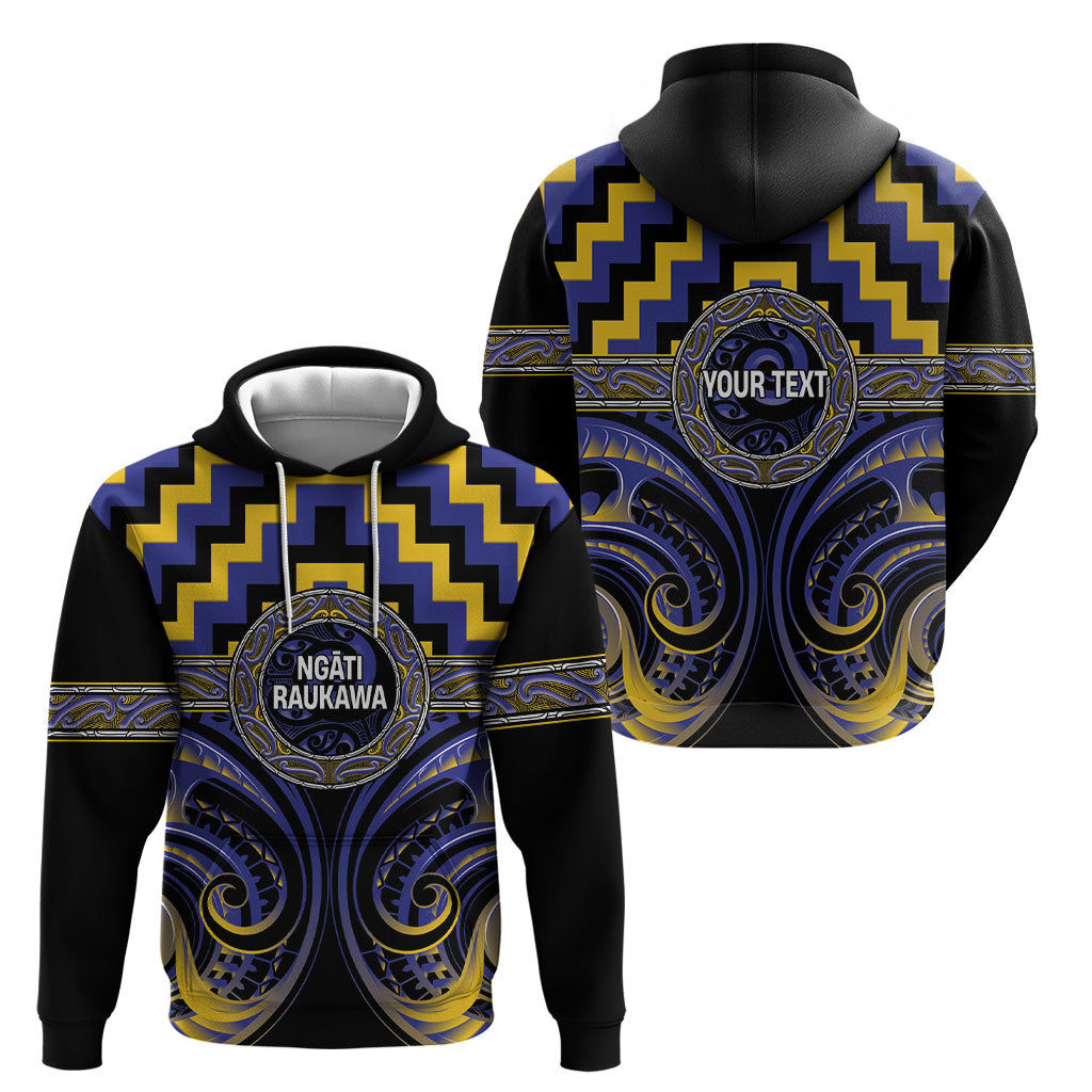 Aotearoa Ngati Raukawa Personalised Hoodie Maori Iwi Poutama Puhoro Tattoo LT14 - Polynesian Pride