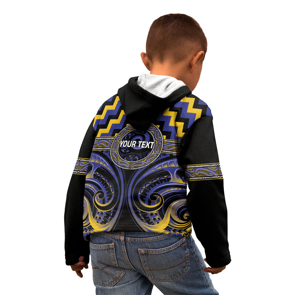 Aotearoa Ngati Raukawa Personalised Kid Hoodie Maori Iwi Poutama Puhoro Tattoo LT14 - Polynesian Pride