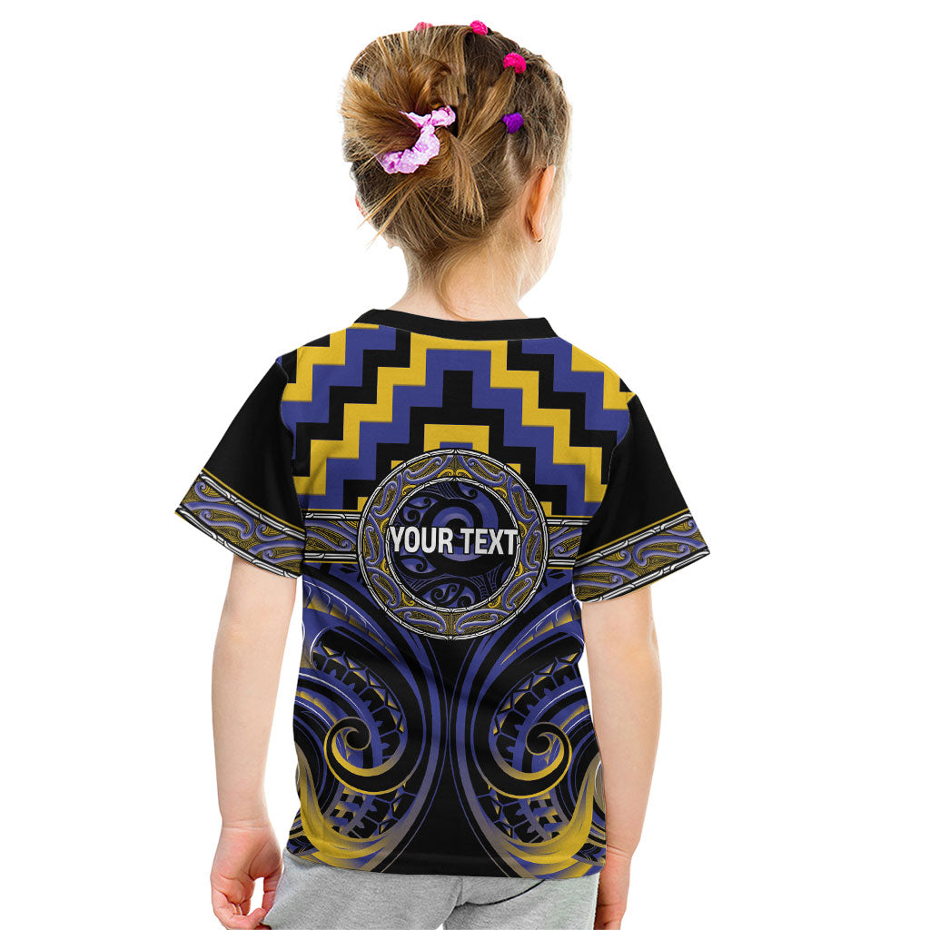 Aotearoa Ngati Raukawa Personalised Kid T Shirt Maori Iwi Poutama Puhoro Tattoo LT14 - Polynesian Pride