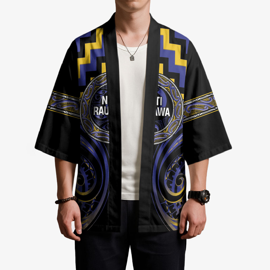 Aotearoa Ngati Raukawa Personalised Kimono Maori Iwi Poutama Puhoro Tattoo LT14 - Polynesian Pride