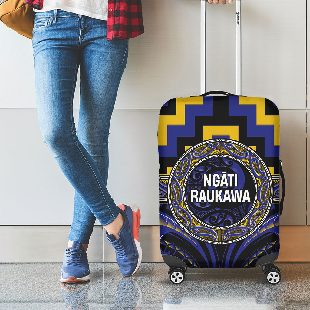 Aotearoa Ngati Raukawa Luggage Cover Maori Iwi Poutama Puhoro Tattoo LT14 - Polynesian Pride