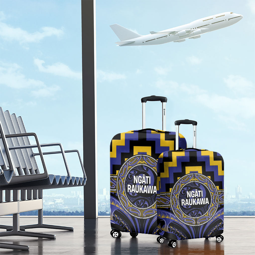 Aotearoa Ngati Raukawa Luggage Cover Maori Iwi Poutama Puhoro Tattoo LT14 - Polynesian Pride