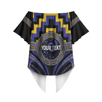Aotearoa Ngati Raukawa Personalised Off Shoulder Wrap Waist Top Maori Iwi Poutama Puhoro Tattoo LT14 - Polynesian Pride