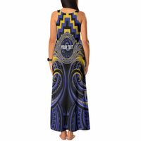 Aotearoa Ngati Raukawa Personalised Tank Maxi Dress Maori Iwi Poutama Puhoro Tattoo LT14 - Polynesian Pride