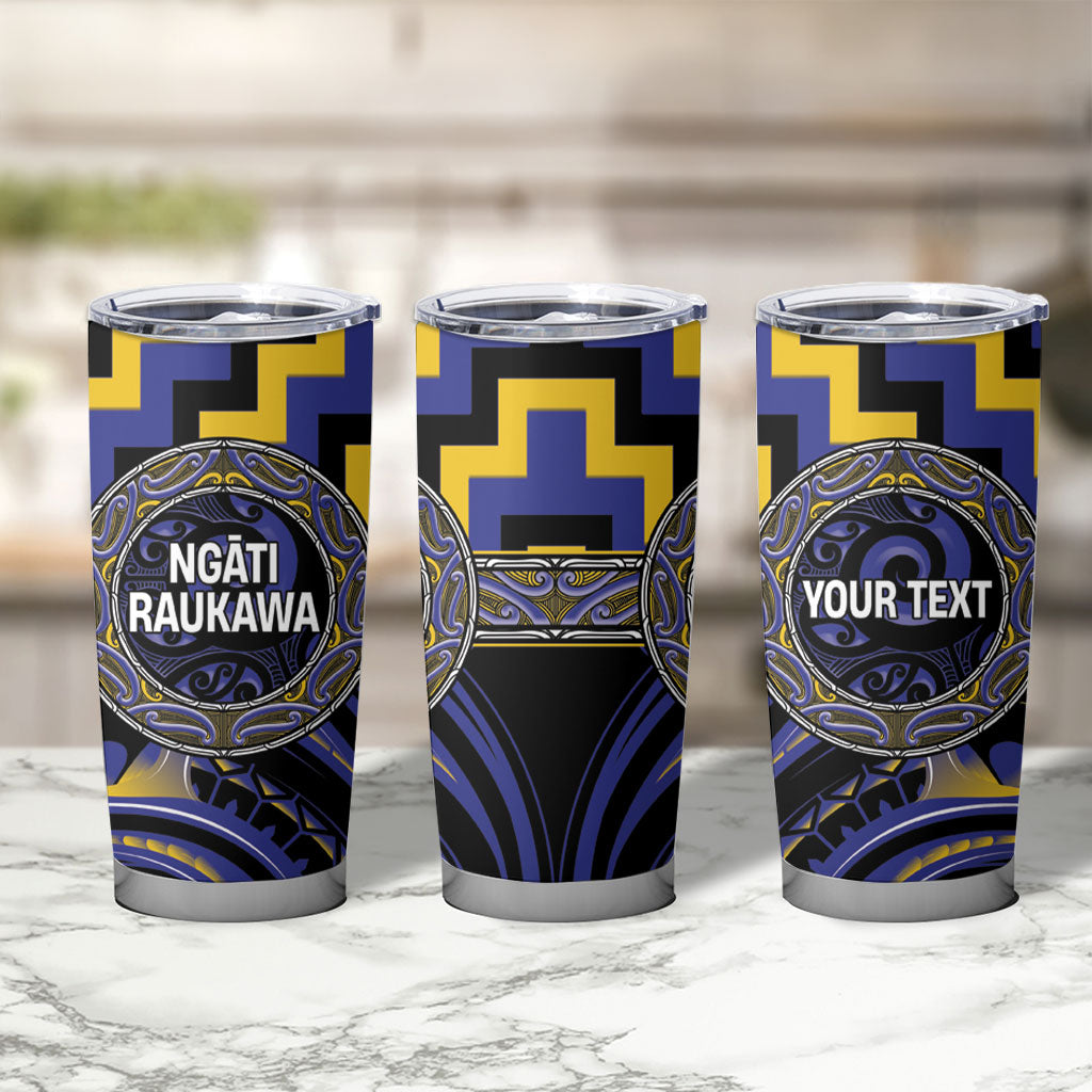 Aotearoa Ngati Raukawa Personalised Tumbler Cup Maori Iwi Poutama Puhoro Tattoo LT14 - Polynesian Pride