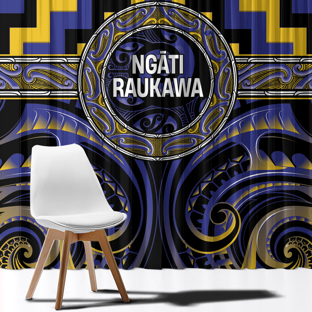 Aotearoa Ngati Raukawa Window Curtain Maori Iwi Poutama Puhoro Tattoo LT14 - Polynesian Pride