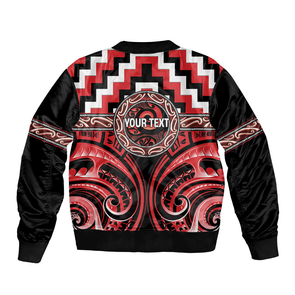 Aotearoa Ngati Toa Personalised Bomber Jacket Maori Iwi Poutama Puhoro Tattoo LT14 - Polynesian Pride