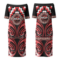 Aotearoa Ngati Toa Personalised Couples Matching Puletasi and Hawaiian Shirt Maori Iwi Poutama Puhoro Tattoo LT14 - Polynesian Pride
