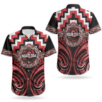 Aotearoa Ngati Toa Personalised Couples Matching Tank Maxi Dress and Hawaiian Shirt Maori Iwi Poutama Puhoro Tattoo LT14 - Polynesian Pride