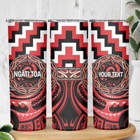Aotearoa Ngati Toa Personalised Skinny Tumbler Maori Iwi Poutama Puhoro Tattoo LT14 - Polynesian Pride