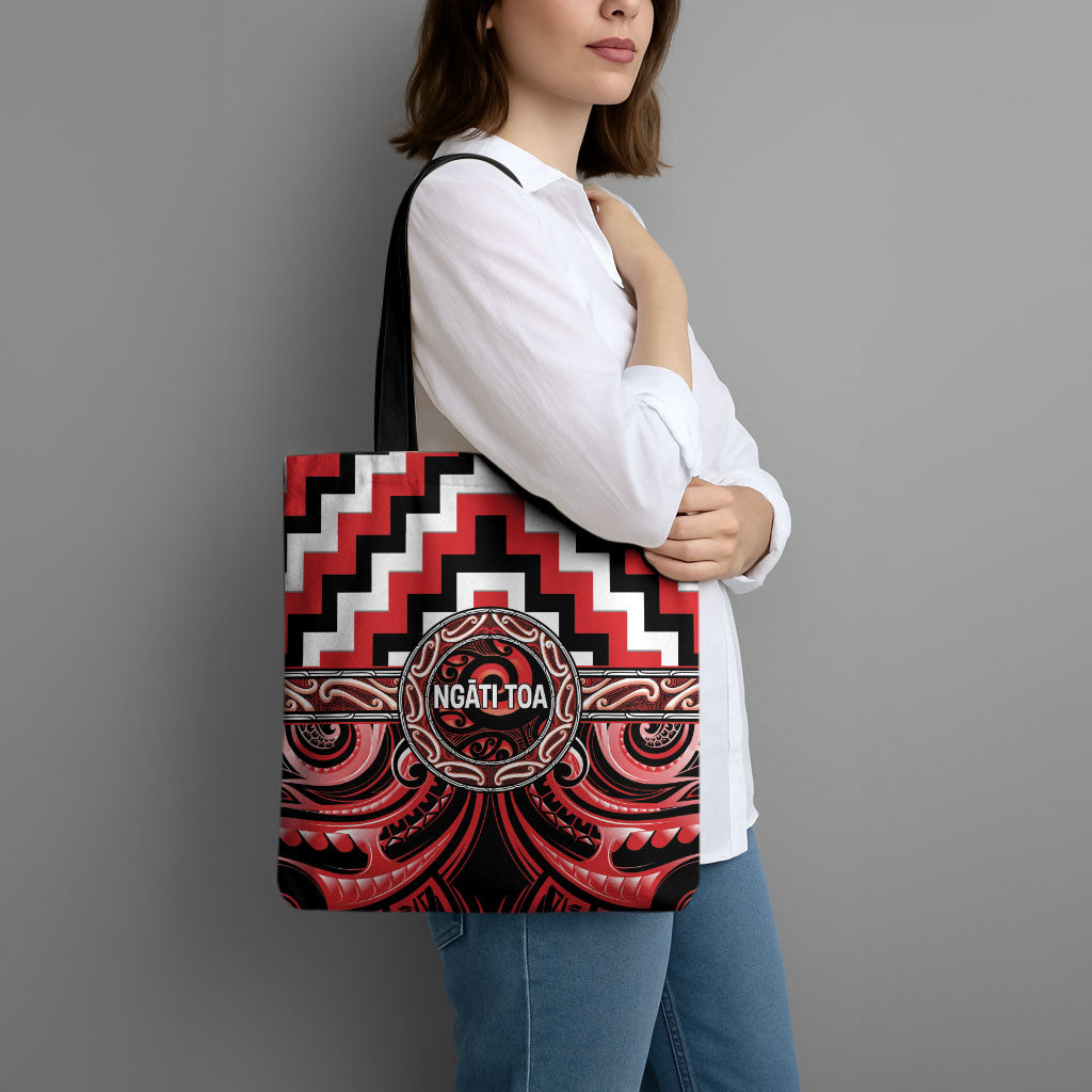 Aotearoa Ngati Toa Tote Bag Maori Iwi Poutama Puhoro Tattoo LT14 - Polynesian Pride