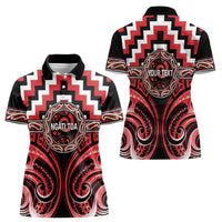 Aotearoa Ngati Toa Personalised Women Polo Shirt Maori Iwi Poutama Puhoro Tattoo LT14 - Polynesian Pride
