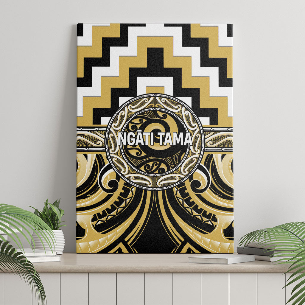 Aotearoa Ngati Tama Canvas Wall Art Maori Iwi Poutama Puhoro Tattoo LT14 - Polynesian Pride