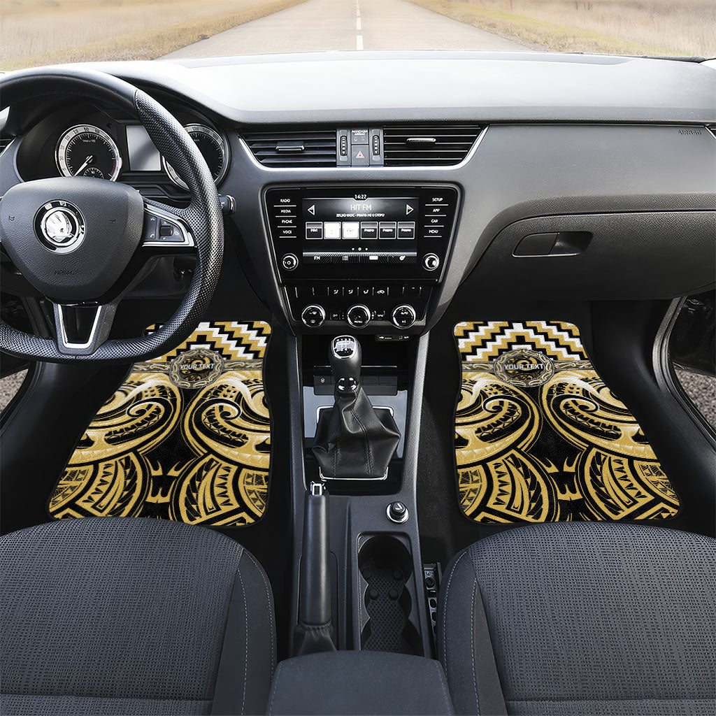 Aotearoa Ngati Tama Personalised Car Mats Maori Iwi Poutama Puhoro Tattoo LT14 Set 2pcs - Front Yellow - Polynesian Pride