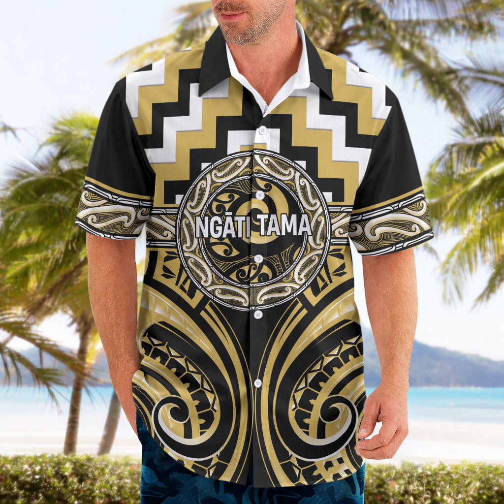 Aotearoa Ngati Tama Personalised Hawaiian Shirt Maori Iwi Poutama Puhoro Tattoo LT14 - Polynesian Pride