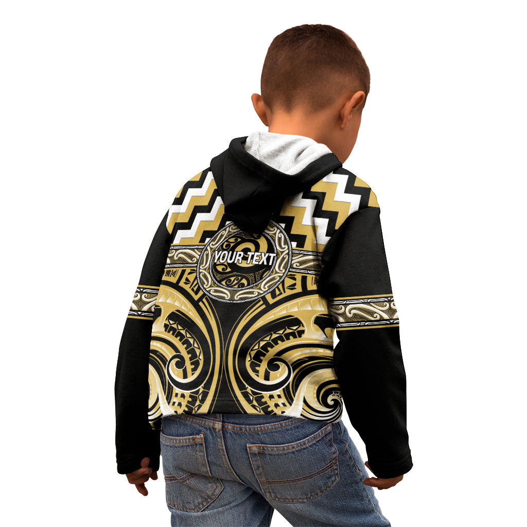 Aotearoa Ngati Tama Personalised Kid Hoodie Maori Iwi Poutama Puhoro Tattoo LT14 - Polynesian Pride