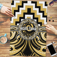 Aotearoa Ngati Tama Puzzle Maori Iwi Poutama Puhoro Tattoo LT14 Yellow - Polynesian Pride