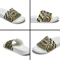 Aotearoa Ngati Tama Slide Sandals Maori Iwi Poutama Puhoro Tattoo LT14 - Polynesian Pride