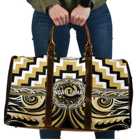 Aotearoa Ngati Tama Travel Bag Maori Iwi Poutama Puhoro Tattoo LT14 Yellow - Polynesian Pride