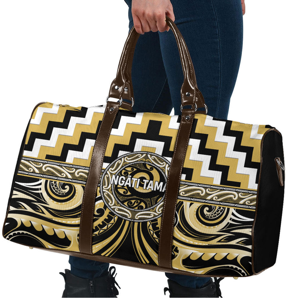Aotearoa Ngati Tama Travel Bag Maori Iwi Poutama Puhoro Tattoo LT14 - Polynesian Pride