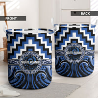 Aotearoa Ngati Ruanui Laundry Basket Maori Iwi Poutama Puhoro Tattoo LT14 - Polynesian Pride