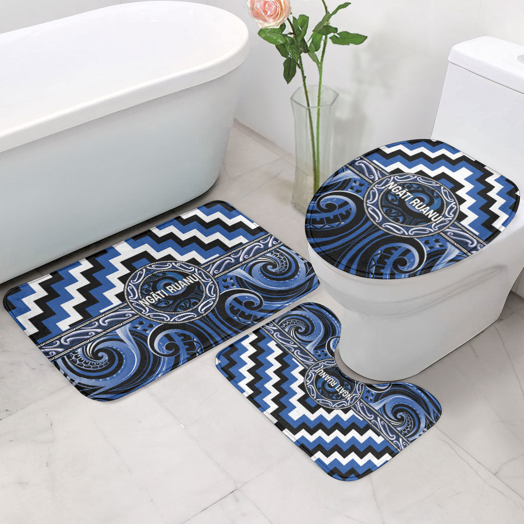 Aotearoa Ngati Ruanui Bathroom Set Maori Iwi Poutama Puhoro Tattoo LT14 - Polynesian Pride