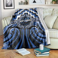 Aotearoa Ngati Ruanui Blanket Maori Iwi Poutama Puhoro Tattoo LT14 Blue - Polynesian Pride