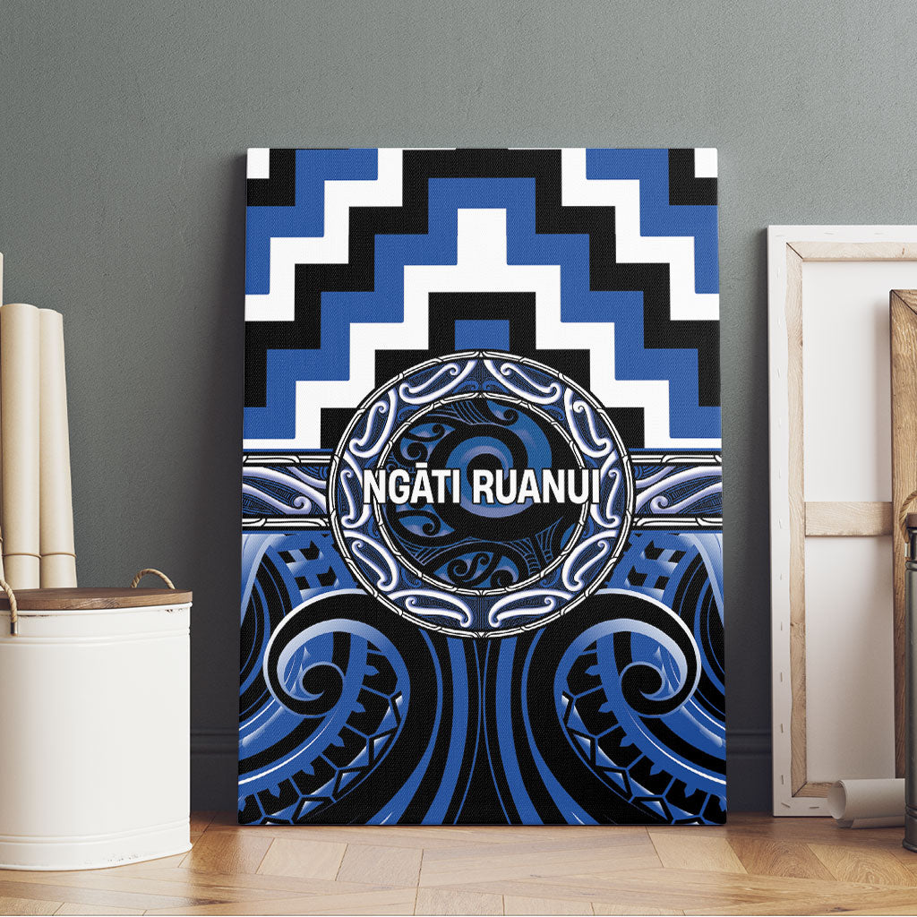 Aotearoa Ngati Ruanui Canvas Wall Art Maori Iwi Poutama Puhoro Tattoo LT14 - Polynesian Pride