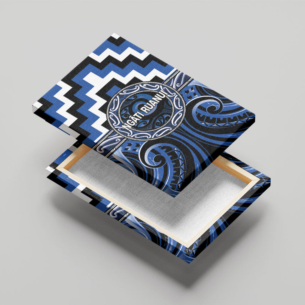 Aotearoa Ngati Ruanui Canvas Wall Art Maori Iwi Poutama Puhoro Tattoo LT14 - Polynesian Pride