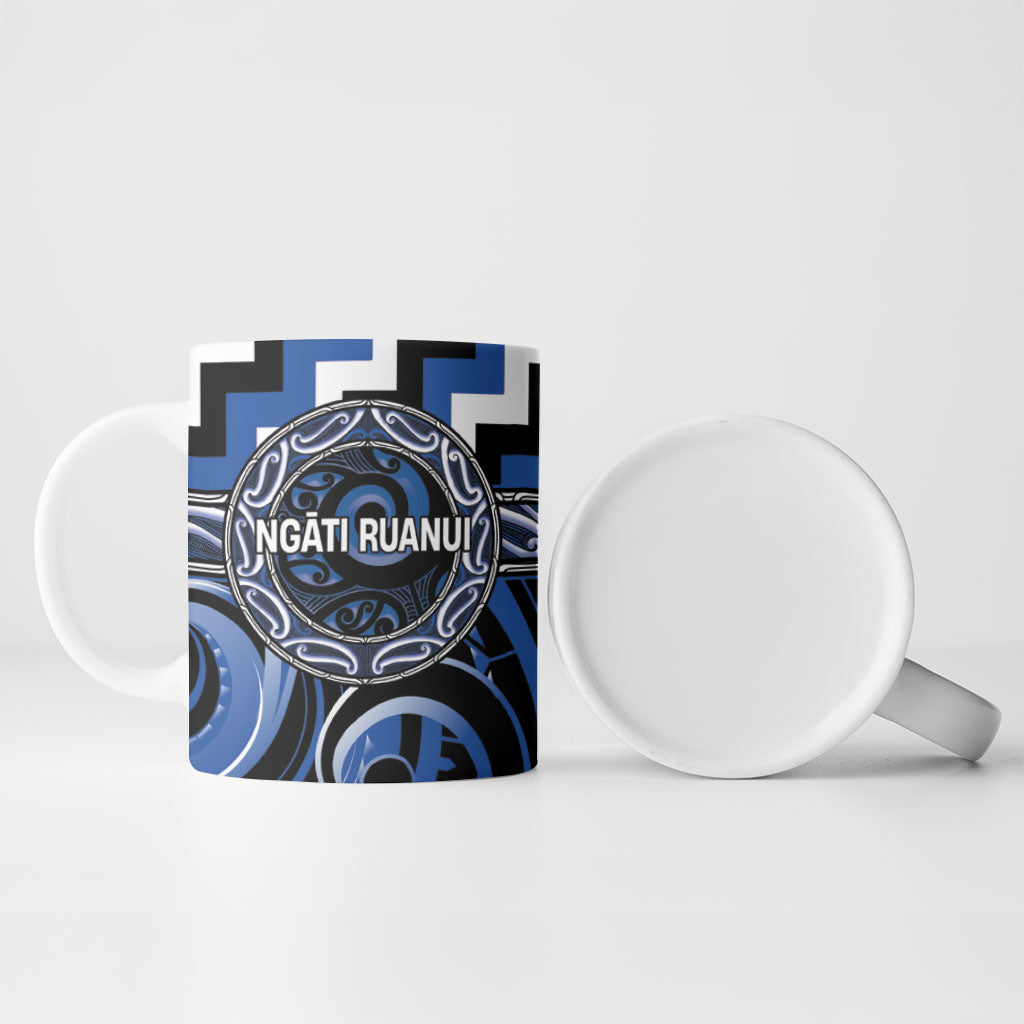 Aotearoa Ngati Ruanui Personalised Ceramic Mug Maori Iwi Poutama Puhoro Tattoo LT14 - Polynesian Pride