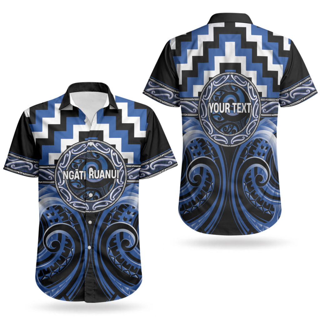 Aotearoa Ngati Ruanui Personalised Couples Matching Off Shoulder Maxi Dress and Hawaiian Shirt Maori Iwi Poutama Puhoro Tattoo LT14 - Polynesian Pride