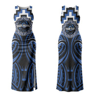 Aotearoa Ngati Ruanui Personalised Couples Matching Tank Maxi Dress and Hawaiian Shirt Maori Iwi Poutama Puhoro Tattoo LT14 - Polynesian Pride