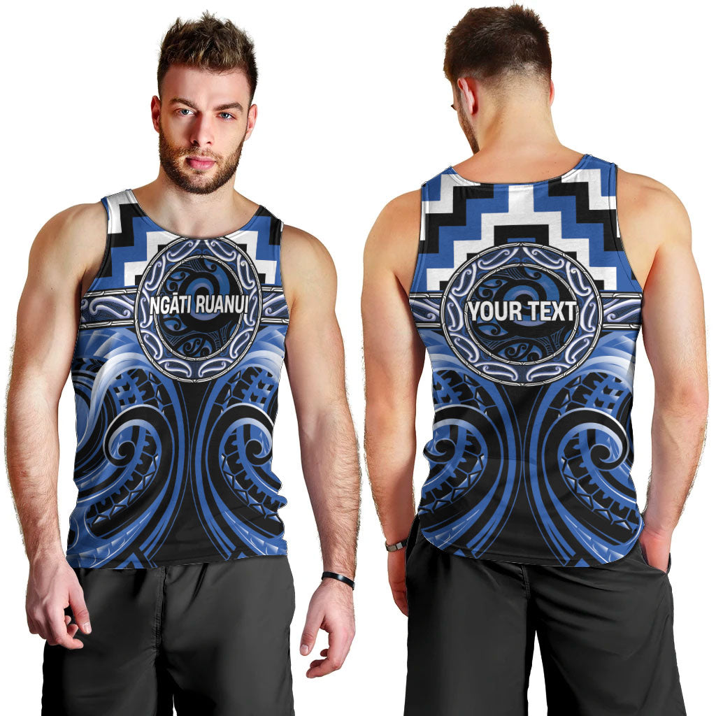 Aotearoa Ngati Ruanui Personalised Men Tank Top Maori Iwi Poutama Puhoro Tattoo LT14 - Polynesian Pride