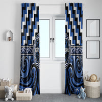 Aotearoa Ngati Ruanui Window Curtain Maori Iwi Poutama Puhoro Tattoo LT14 - Polynesian Pride