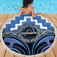 Aotearoa Ngaruahine Beach Blanket Maori Iwi Poutama Puhoro Tattoo LT14 - Polynesian Pride