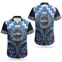 Aotearoa Ngaruahine Personalised Couples Matching Long Sleeve Bodycon Dress and Hawaiian Shirt Maori Iwi Poutama Puhoro Tattoo LT14 - Polynesian Pride