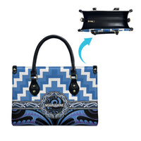 Aotearoa Ngaruahine Leather Bag Maori Iwi Poutama Puhoro Tattoo LT14 - Polynesian Pride