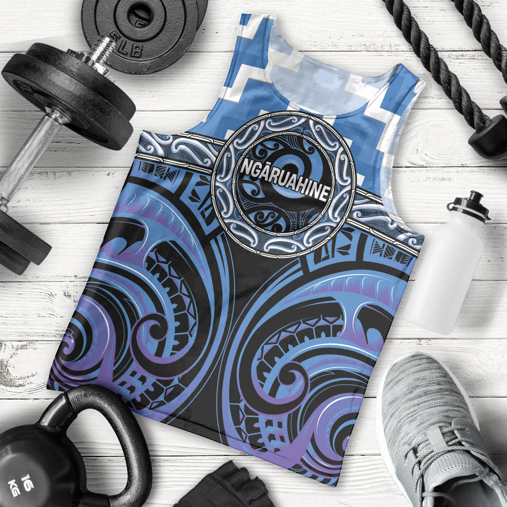 Aotearoa Ngaruahine Personalised Men Tank Top Maori Iwi Poutama Puhoro Tattoo LT14 - Polynesian Pride