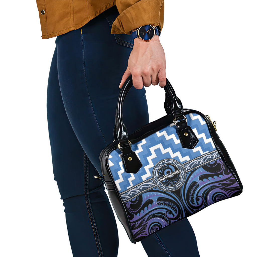 Aotearoa Ngaruahine Shoulder Handbag Maori Iwi Poutama Puhoro Tattoo LT14 - Polynesian Pride