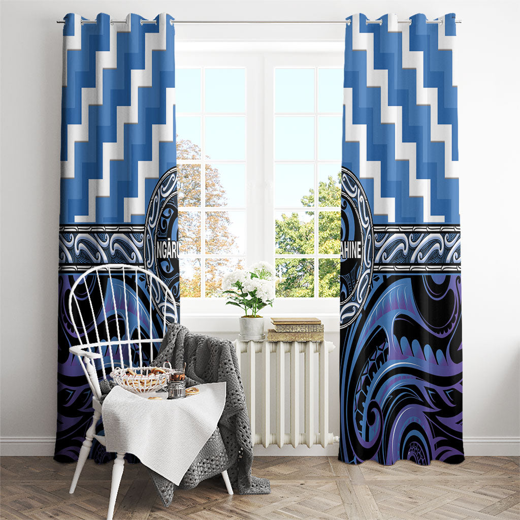 Aotearoa Ngaruahine Window Curtain Maori Iwi Poutama Puhoro Tattoo LT14 - Polynesian Pride
