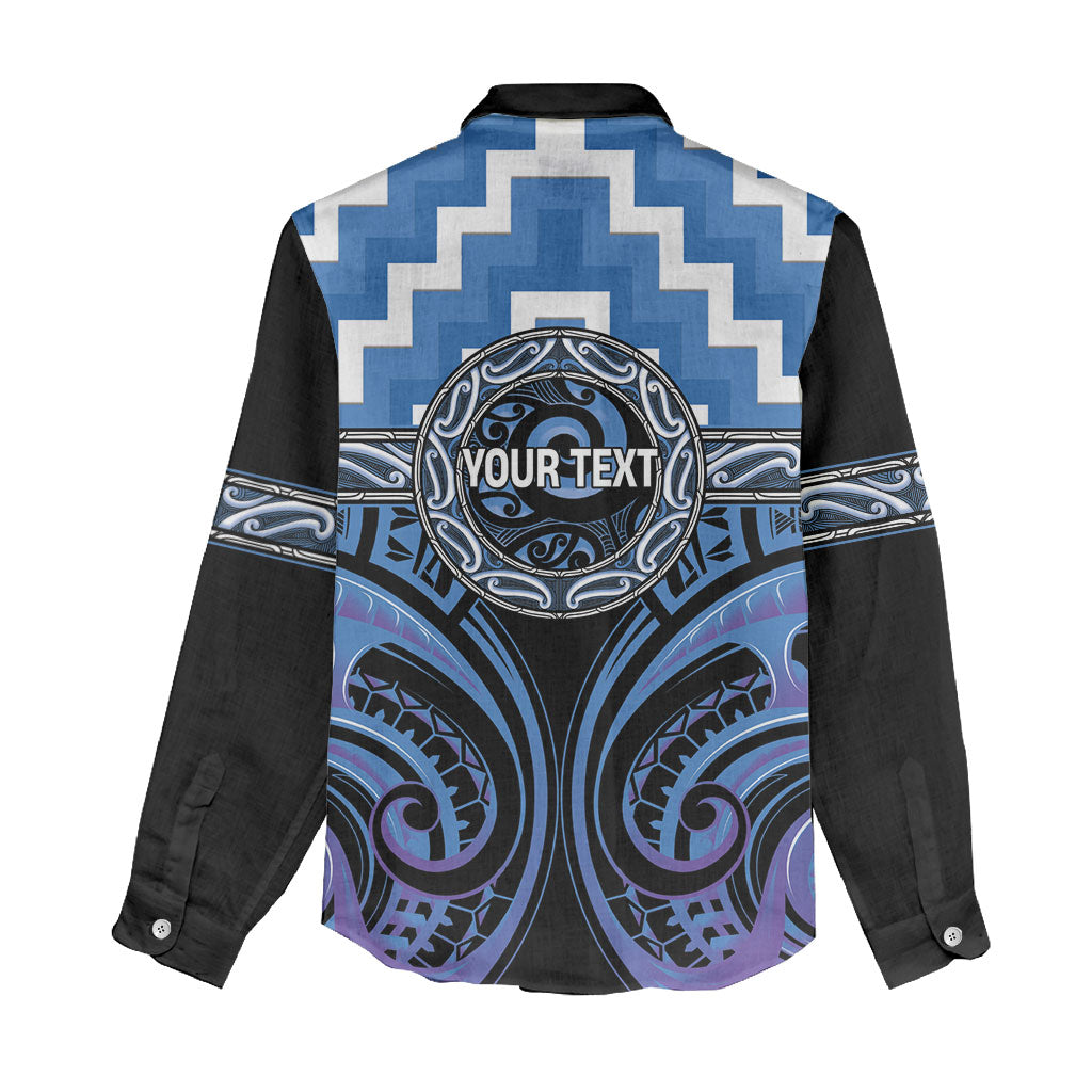 Aotearoa Ngaruahine Personalised Women Casual Shirt Maori Iwi Poutama Puhoro Tattoo LT14 - Polynesian Pride