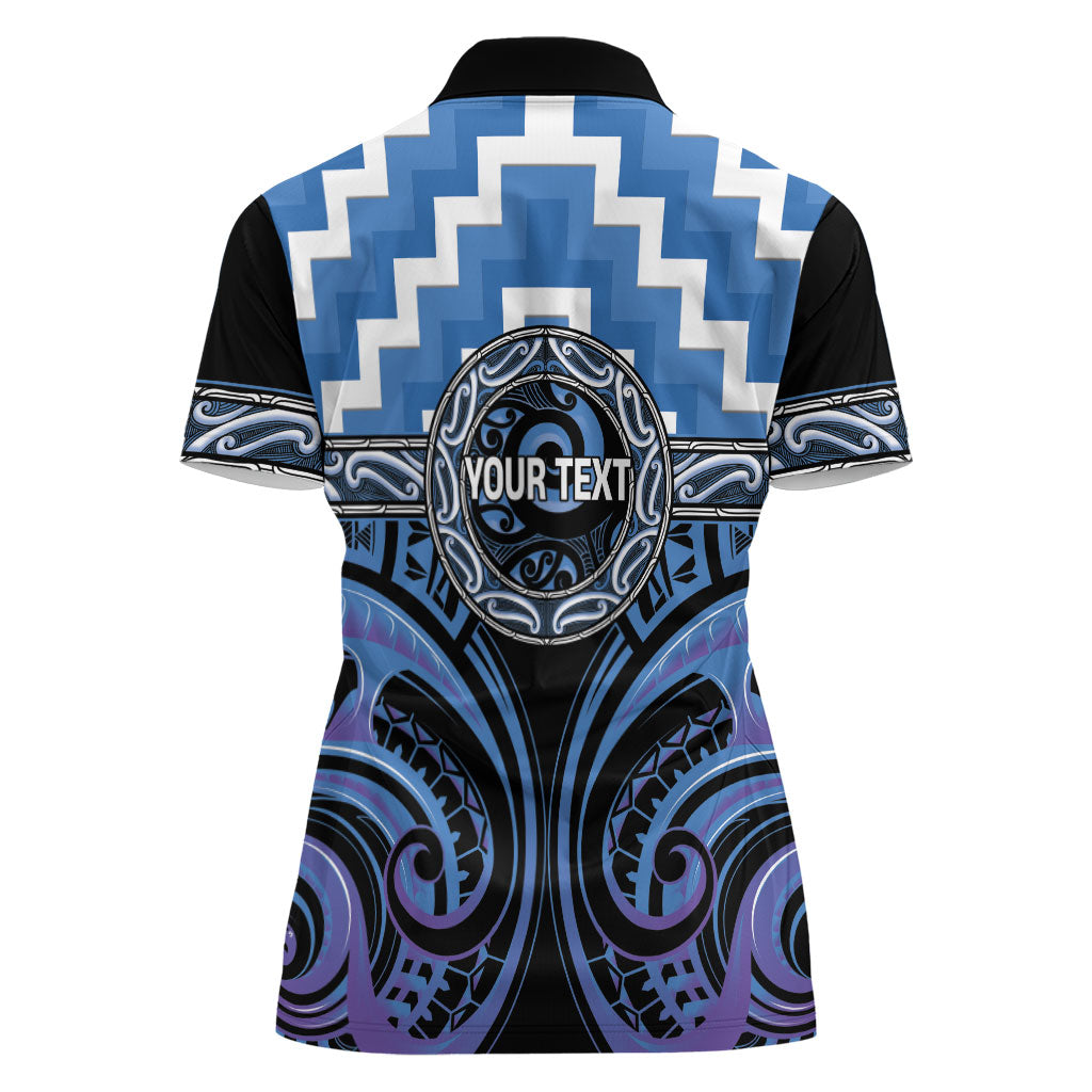 Aotearoa Ngaruahine Personalised Women Polo Shirt Maori Iwi Poutama Puhoro Tattoo LT14 - Polynesian Pride