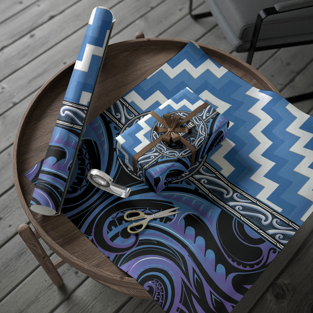 Aotearoa Ngaruahine Wrapping Paper Maori Iwi Poutama Puhoro Tattoo LT14 - Polynesian Pride