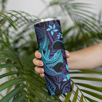 Nukuoro Atoll Skinny Tumbler Polynesian Shark Tattoo Purple Gradient Vibes LT14 - Polynesian Pride