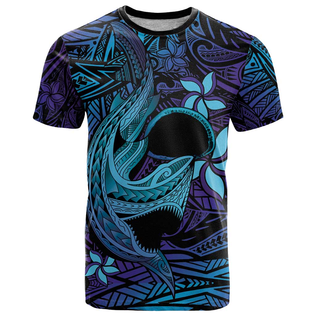 Nukuoro Atoll T Shirt Polynesian Shark Tattoo Purple Gradient Vibes LT14 Purple - Polynesian Pride
