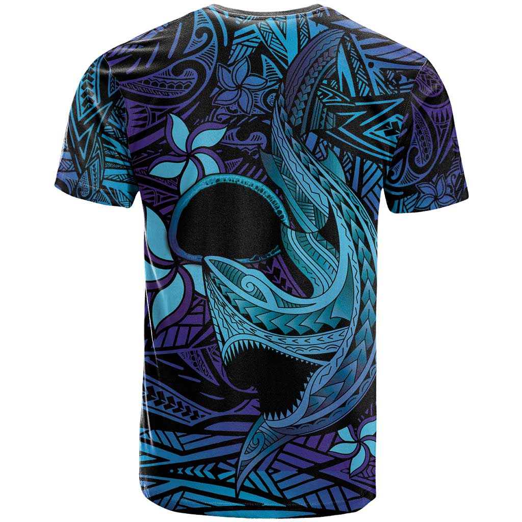 Nukuoro Atoll T Shirt Polynesian Shark Tattoo Purple Gradient Vibes LT14 - Polynesian Pride